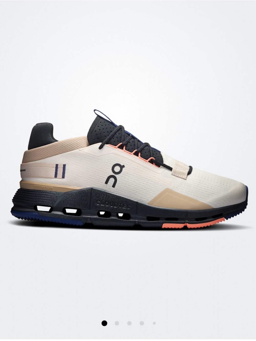 On Cloudnova 2 Dew & Black Sneakers with Coral Accents - Picture 13 of 14